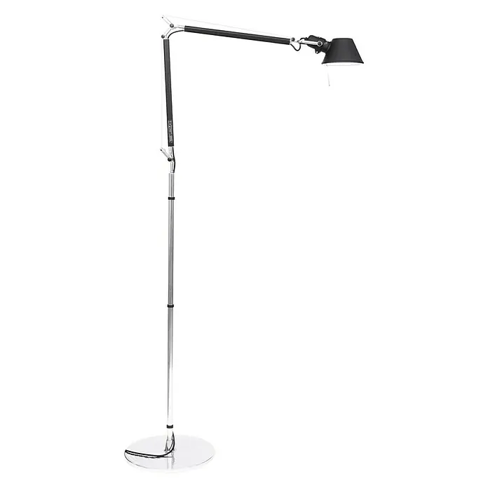 Artemide Stehleuchte Tolomeo Terra - Höhe: 226 cm, Farbe Gehäuse: Schwarz, Silber - Vorderansicht