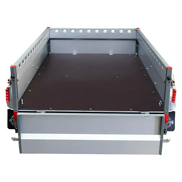 Stema Anhänger BH-R 850 - Nutzlast: 685 kg, Einachser, Kasteninnenmaß: 201 x 108 x 33 cm, Gebremst - Vorderansicht