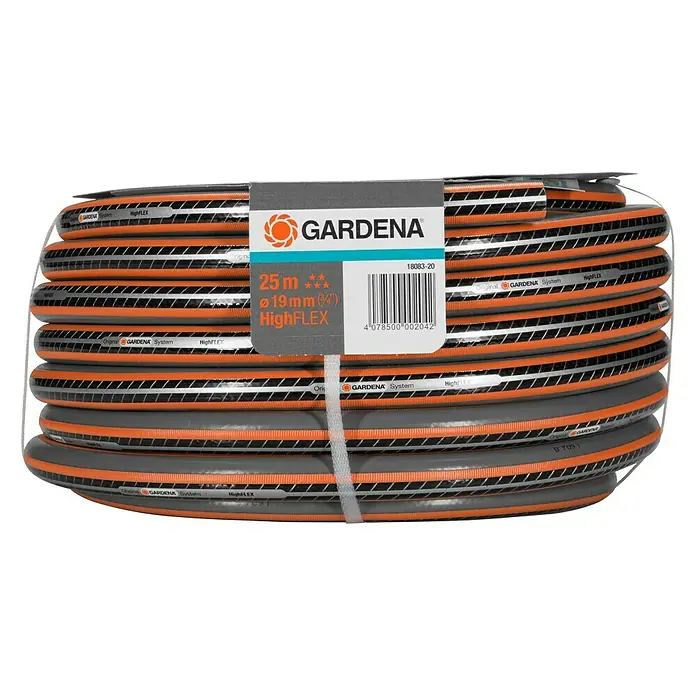 Gardena Schlauch Comfort High Flex - Länge: 25 m, Schlauchdurchmesser: 19 mm (¾″), Berstdruck: 30 bar