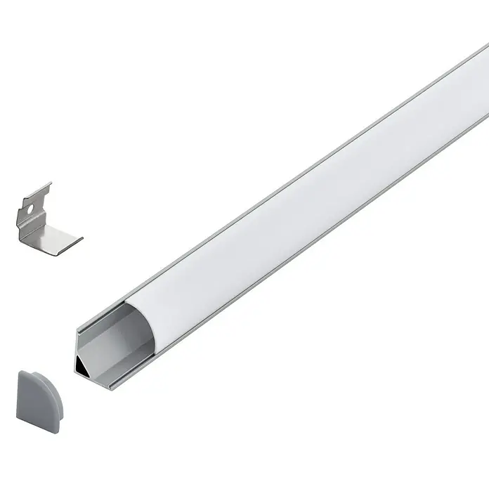 Eglo Profil Corner Profile 1 - 200 x 1,6 x 1,6 cm, Aluminium, Weiß, Aluminium - Vorderansicht