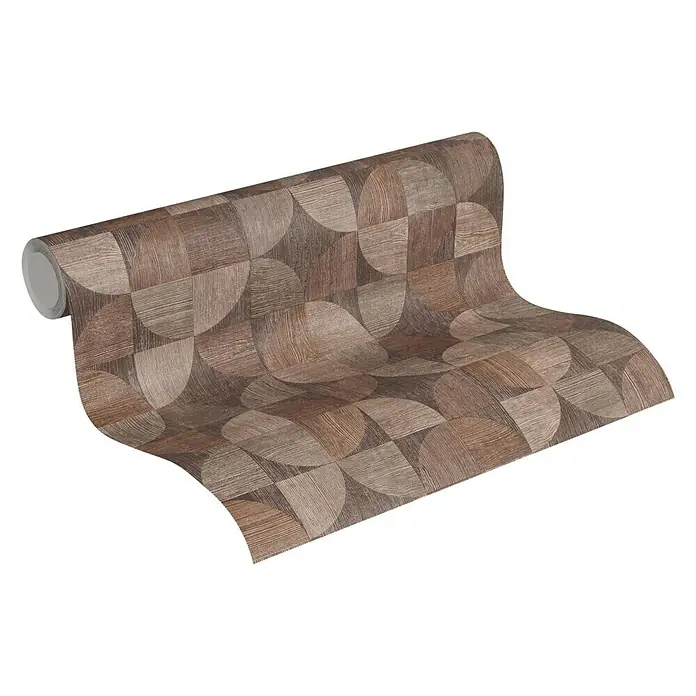 AS Creation Metropolitan Stories Vliestapete Holzdesign - Dunkelbraun, Holzoptik, 10,05 x 0,53 m - Vorderansicht