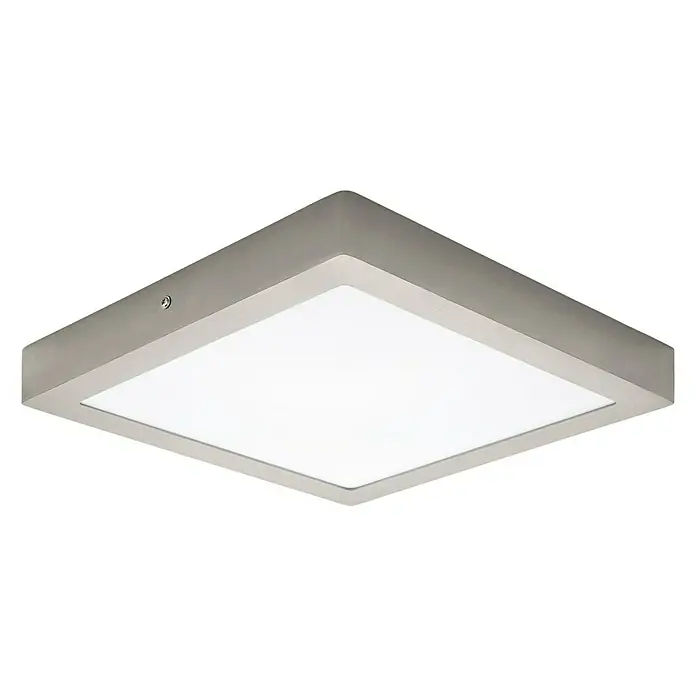 Eglo Led-plafondlamp Fueva - 22 W, Wit, Nikkel mat, l x b x h: 30 x 30 x 4 cm - Vooraanzicht