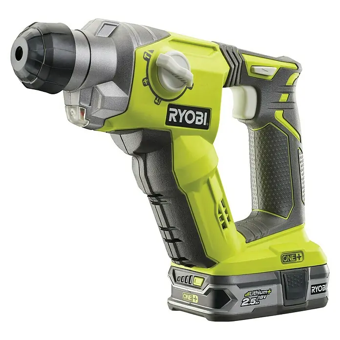 Ryobi ONE+ Akku-Kombihammer R18SDS-125S - 18 V, Li-Ionen, 2,5 Ah, 1 Akku - Vorderansicht