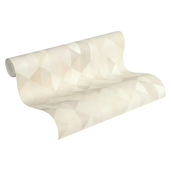 AS Creation Trendwall Vliestapete - Beige, Grafisch, 10,05 x 0,53 m - Vorderansicht