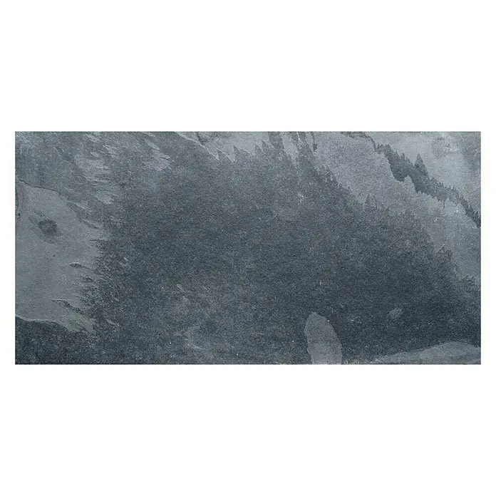 Natursteinfliese Schiefer - 30 x 60 cm, Graphit/Schwarz, Matt
