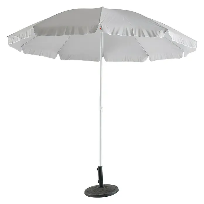 Sunfun Balkonschirm Provence II - Lichtgrau, Durchmesser: 250 cm