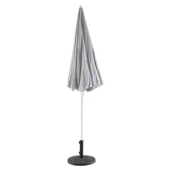 Sunfun Balkonschirm Provence II - Lichtgrau, Durchmesser: 250 cm