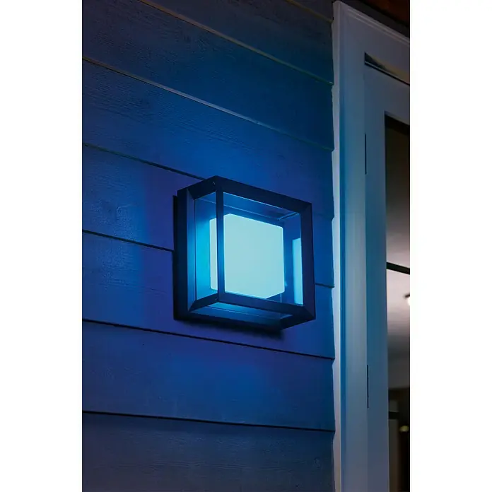 Philips Hue Aplique exterior LED Econic - 15 W, 11,5 x 26 x 26 cm, Negro, IP44