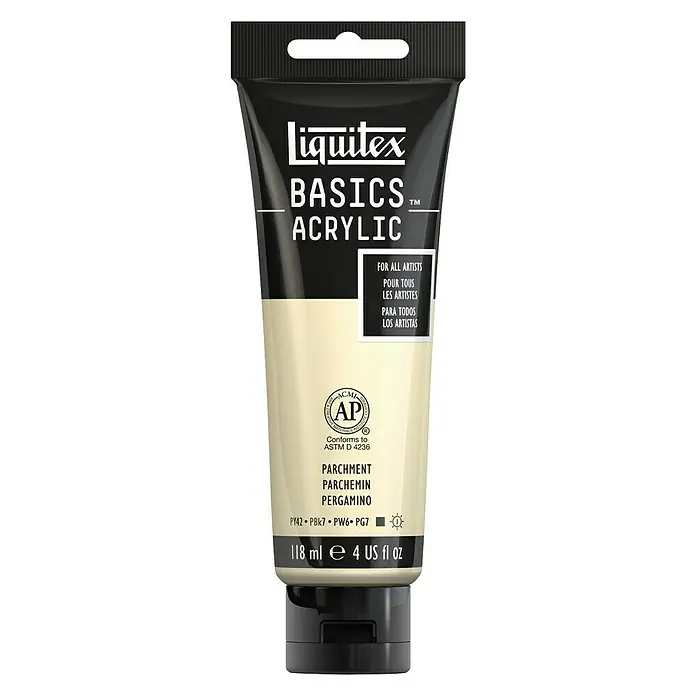 Liquitex Basics Akrilna boja - Boja: Pergament, 118 ml, Tuba - Pogled sprijeda
