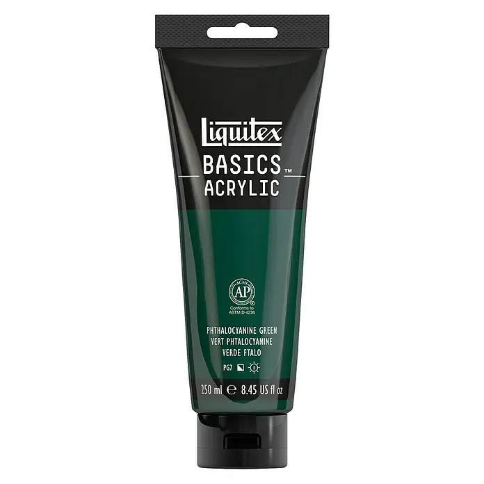 Liquitex Basics Akrilna boja - Boja: Fitalocijan zelena, 250 ml, Tuba - Pogled sprijeda