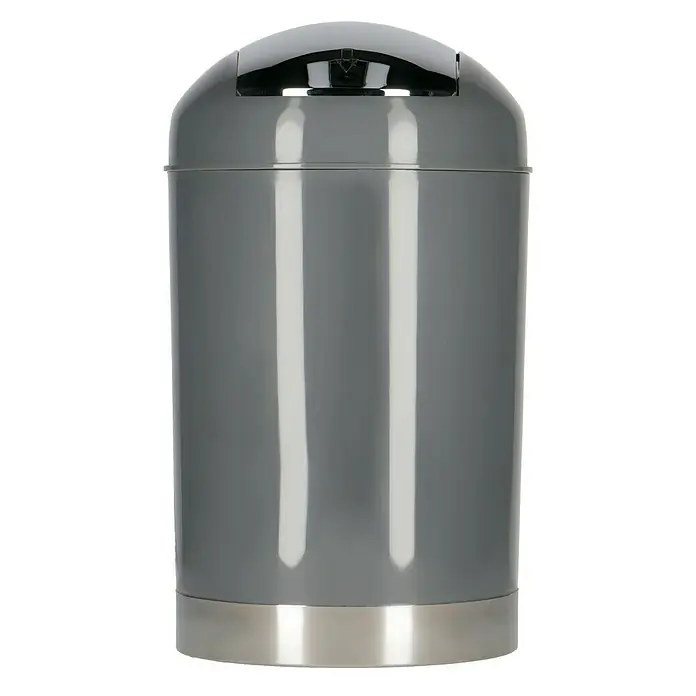 Venus Milano Kanta za otpad - 5 l, Sive boje, Okrugli oblik, Plastika