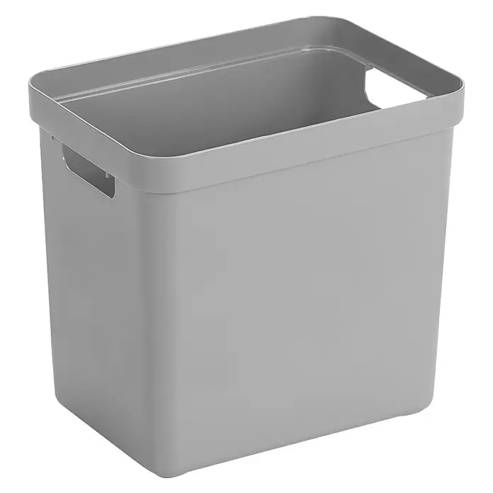 Sunware Aufbewahrungsbox Sigma Home - L x B x H: 35 x 25 x 36,3 cm, Kunststoff, Hellgrau - Vorderansicht