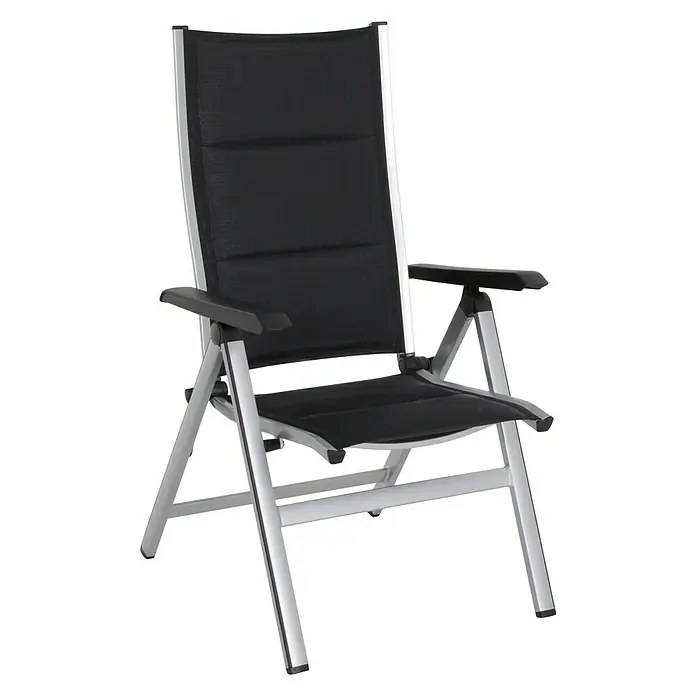 MWH Sillón de posiciones Futosa - 62 cm, Textilene, Gris/Blanco