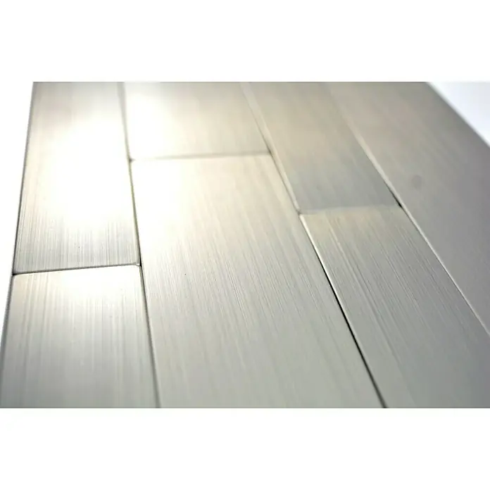 Selbstklebemosaik SAM 4WVMM - 15,2 x 60 cm, Metall, Silber - Detailaufnahme