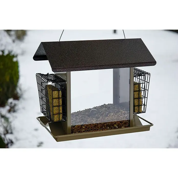 Dobar Futterstation 2-in-1 - L x B x H: 33 x 21 x 28,5 cm, Metall, Mit Silo - Stimmungsaufnahme
