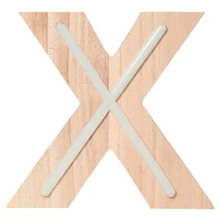 Letra LED neón de madera