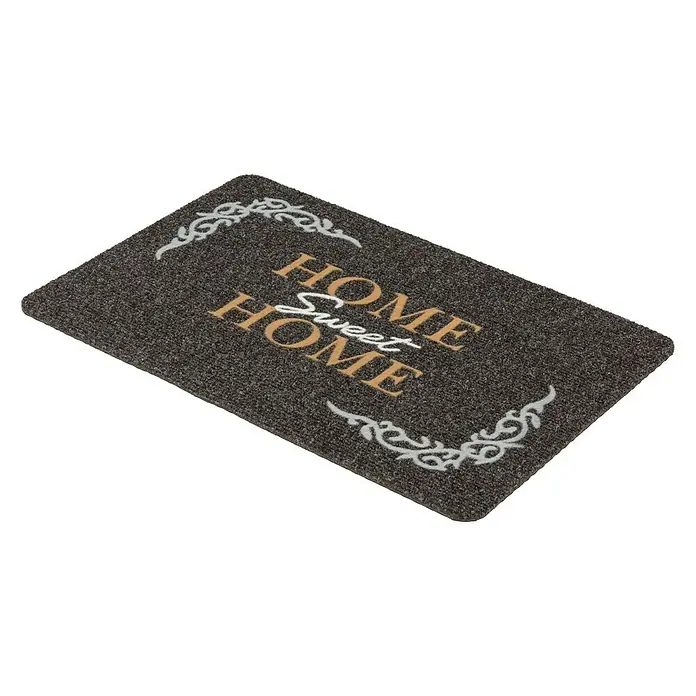 Astra Türmatte Flocky Color - Home Sweet Home, Grau/Bedruckt, 40 x 60 cm, 100 % Polypropylen - Rechte Seitenansicht