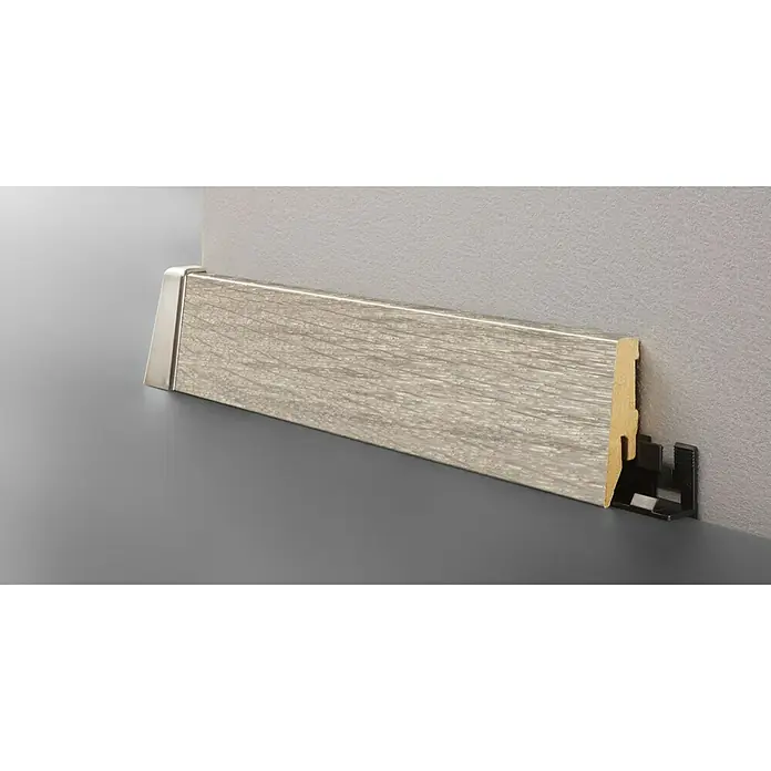 LOGOCLIC Aquaprotect Podna kutna lajsna - 2,6 m x 18 mm x 58 mm, Ravni oblik - Detaljan prikaz