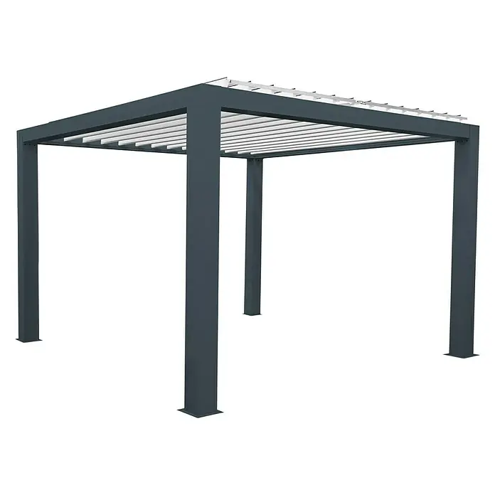 Wismar-NFI Pergola Bio - Grau/Weiß, L x B: 400 x 339,6 cm