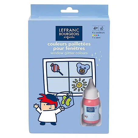 Lefranc & Bourgeois  Fenstermalfarben-Set Glitter