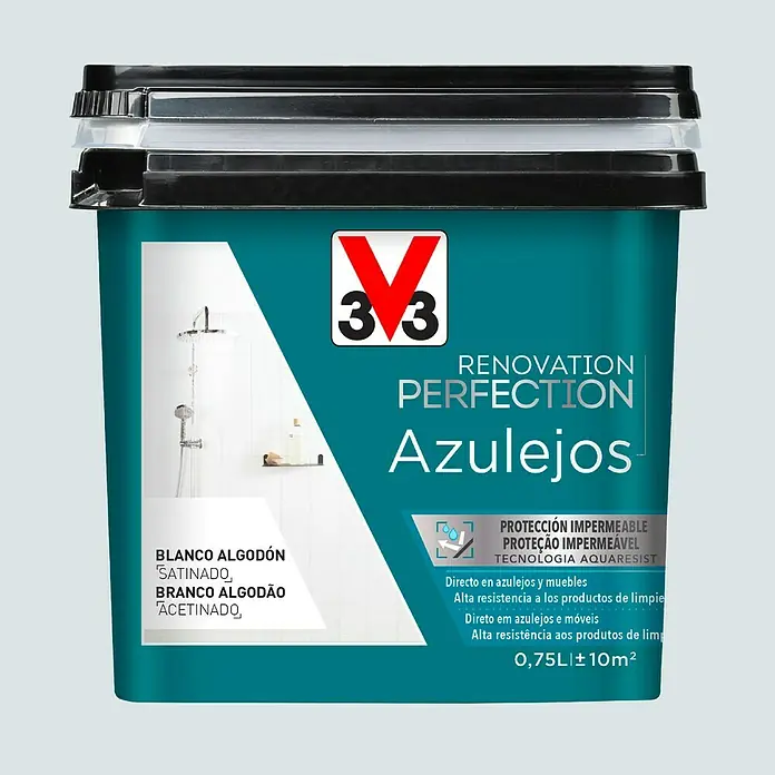 V33 Esmalte para azulejos Renovation Perfection - Gris pluma, 750 ml, Satinado