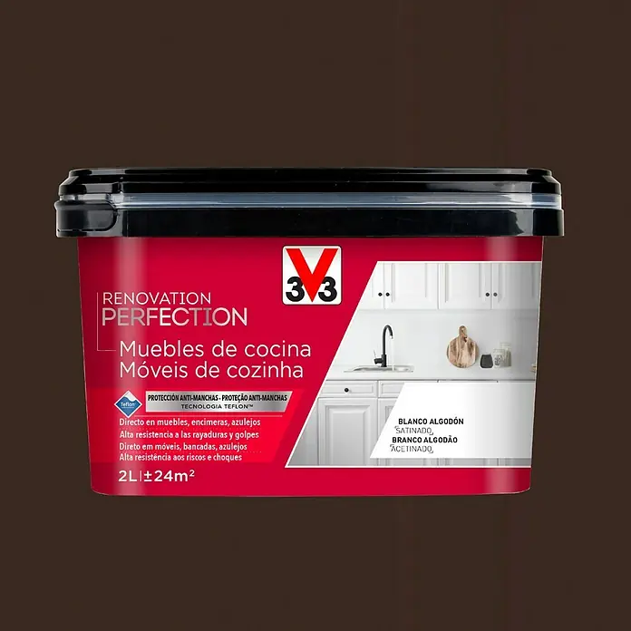 V33 Esmalte Cocinas Renovation Perfection negro cuarzo - 2 l, Satinado