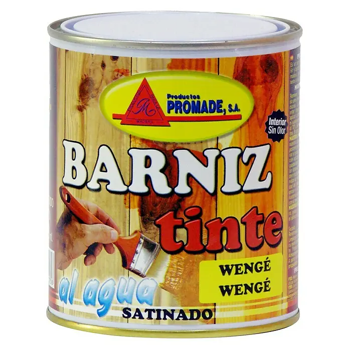 Barniz para madera Tinte al Agua - Wengué, Satinado, 750 ml
