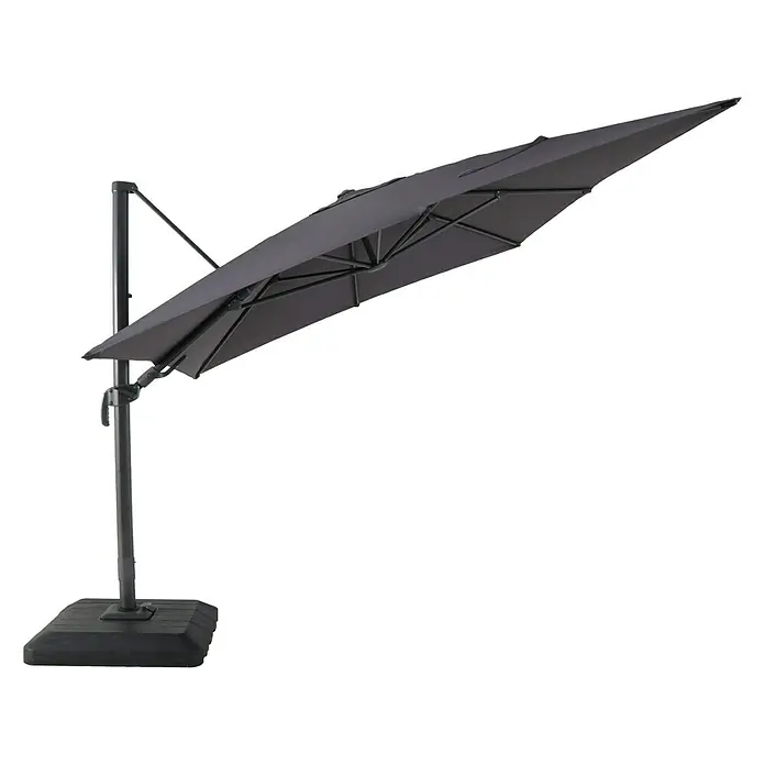 Sunfun Parasol de jardín Capri - Antracita, L x An: 350 x 300 cm