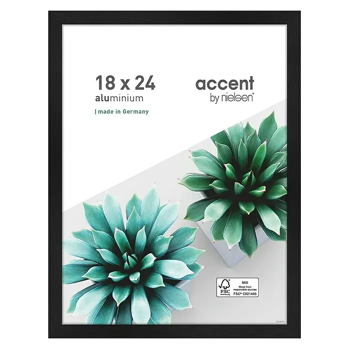 Accent Bilderrahmen Star - Schwarz, 18 x 24 cm - Vorderansicht
