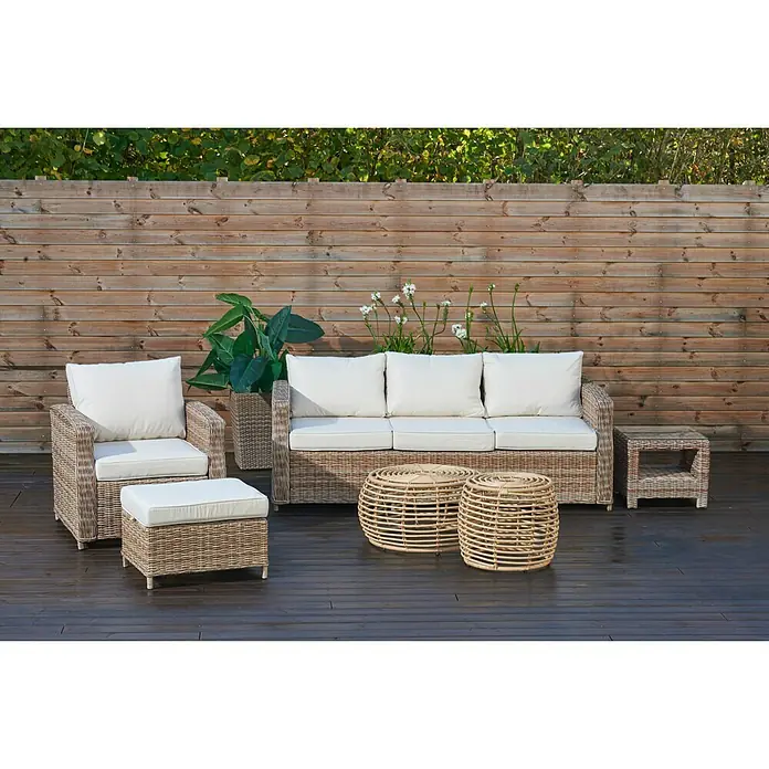 Sofá de conjunto 3 plazas Gotland - Ancho: 80 cm, Arena