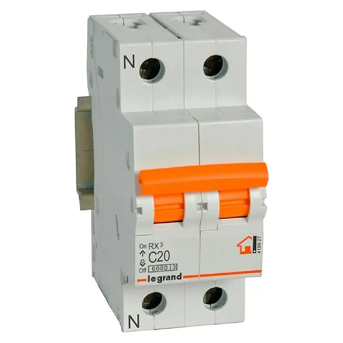 Legrand Magnetotérmico automático RX3 P+N - C, 20 A, 2 polos