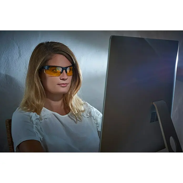 Wisent Gafas de seguridad - Amarillo - Producto en uso