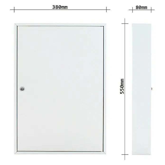 Rottner Schlüsselkasten S 100 - L x B x H: 8 x 38 x 55 cm, Geeignet für: 100 Schlüssel, Zylinderschloss