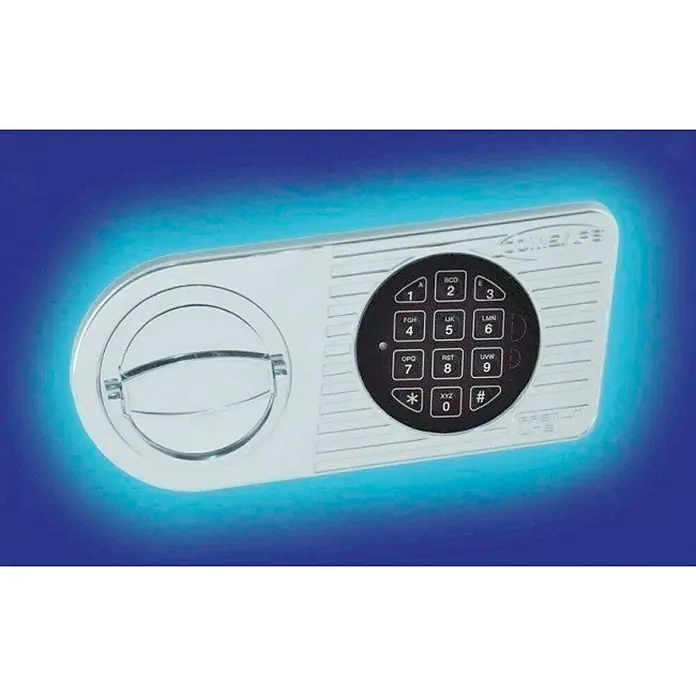 Rottner Brandschutztresor Opal Fire Premium - Elektronisches Zahlenschloss, L x B x H: 34,5 x 50 x 34 cm, Lichtgrau