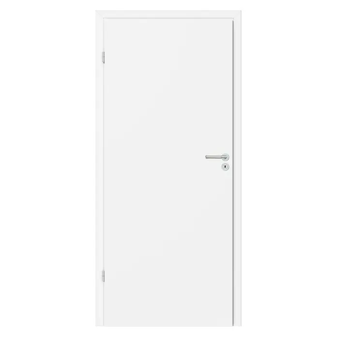 Zimmertür Monari - 735 x 1.985 mm, DIN Anschlag: Links, Uni Weiß, Mittellage: Wabe - Vorderansicht