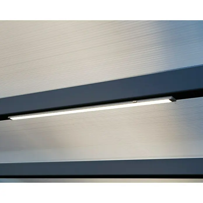 Nadstrešnica za terasu Tuscany LED - Dubina: 3 m, Š x V: 5,46 x 2,1 m, Antracit siva