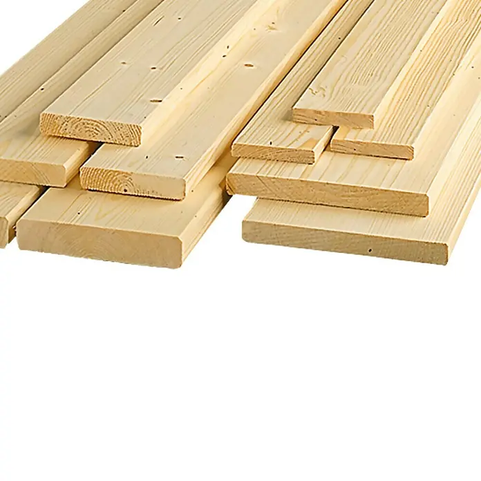 Tablero con bordes lisos - 240 x 9,4 x 1,9 cm, Abeto rojo/abeto, Lijado