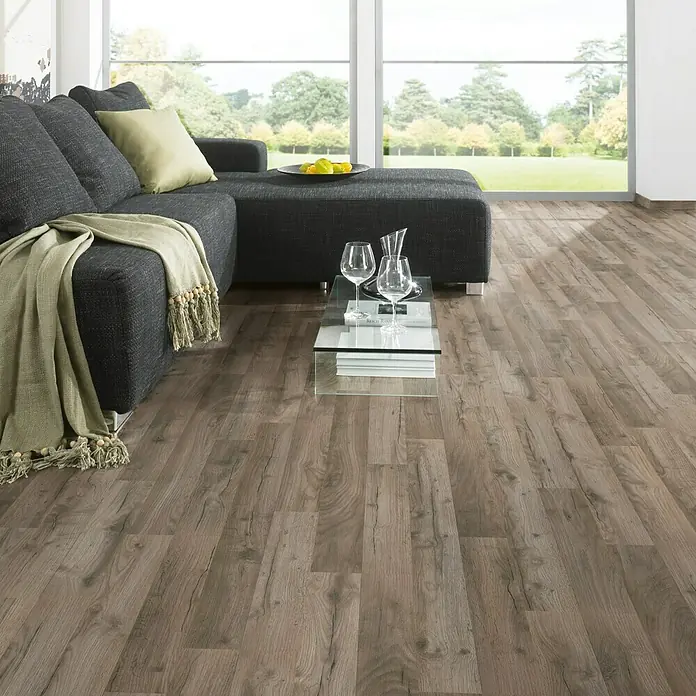 LOGOCLIC Laminat Edition Family Cozy Oak - 1.285 x 192 x 7 mm, Landhausdiele - Stimmungsaufnahme