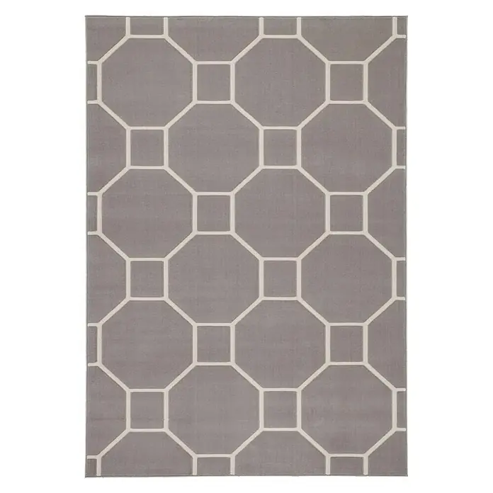 Kayoom Kurzflorteppich Lina 100 - Taupe, 290 x 200 cm, 100 % Polypropylen - Ansicht von oben