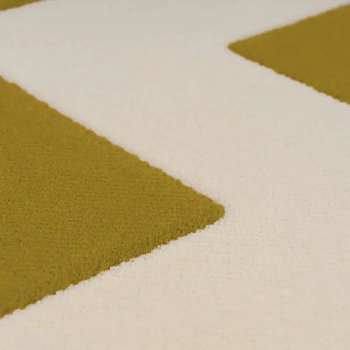 Kayoom Teppich mit Konturenschnitt Maroc - Elfenbein/Gold, 230 x 160 cm, 100 % Polypropylen - Detailaufnahme