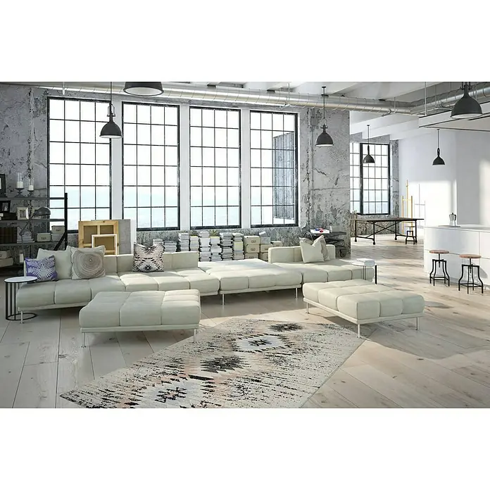 Kayoom Flachgewebeteppich Solitaire 210 - Multi, 150 x 80 cm, 100 % Baumwolle - Stimmungsaufnahme