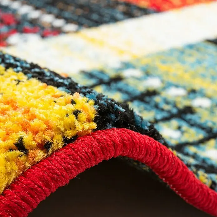 Kayoom Kurzflorteppich Trinidad III - Multi, 150 x 80 cm, 100 % Polypropylen - Detailaufnahme