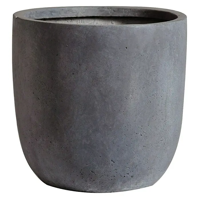 Mega Collections Pflanztopf Manchester - Außenmaß (Ø x H): 27 x 26 cm, Verbundwerkstoff, Grau - Vorderansicht