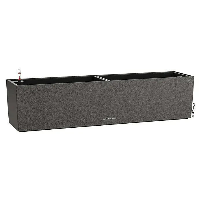 Lechuza Balconera Balkonkasten Stone - Max. Außenlänge: 79 cm, Graphit - Vorderansicht