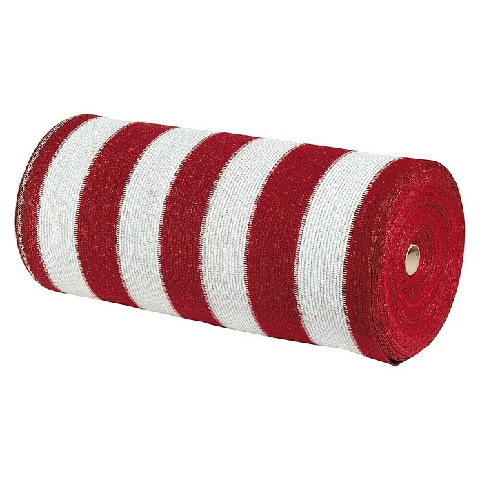 Dakota Malla de ocultación bicolor - Blanco/Rojo, 100 x 2 m