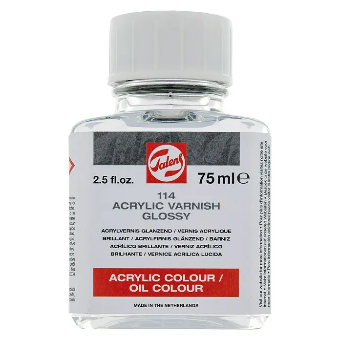 Talens Barniz acrílico 114 - Incoloro, 75 ml, Brillante