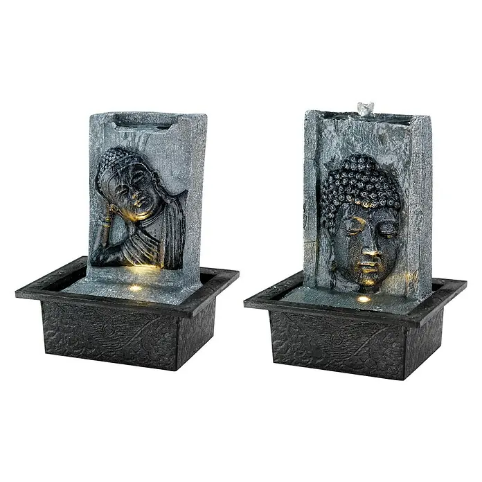 Fuente LED Dumai - Gris, L x An x Al: 18 x 21 x 27 cm, Fuente LED