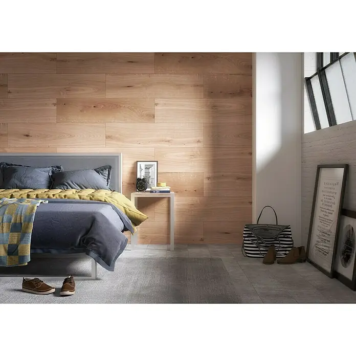 Bariperfil Aqua Wood Revestimiento de pared Roble Bilbao - 1,2 m x 30 cm, Roble natural