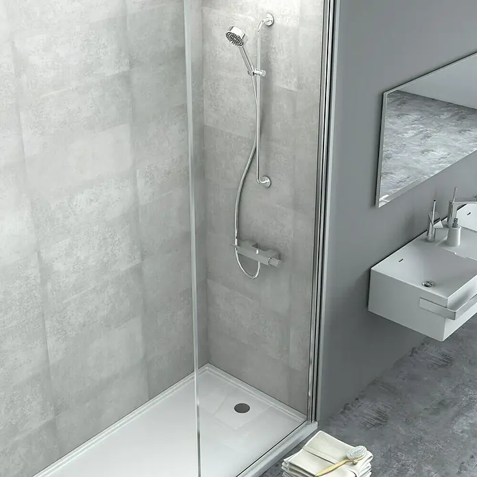 Bariperfil Aqua Revestimiento de pared Boston - 60 x 30 cm, Gris cemento