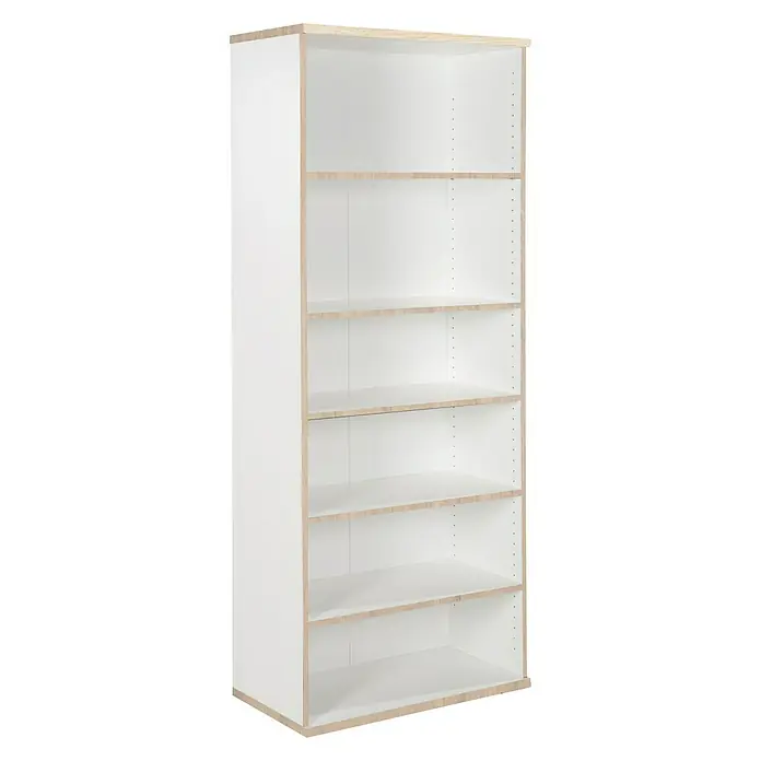 Phönix Chicago Regal - L x B x H: 40 x 80 x 196 cm, Weiß/Eiche Sand, Traglast: 5 kg/Boden - Rechte Seitenansicht